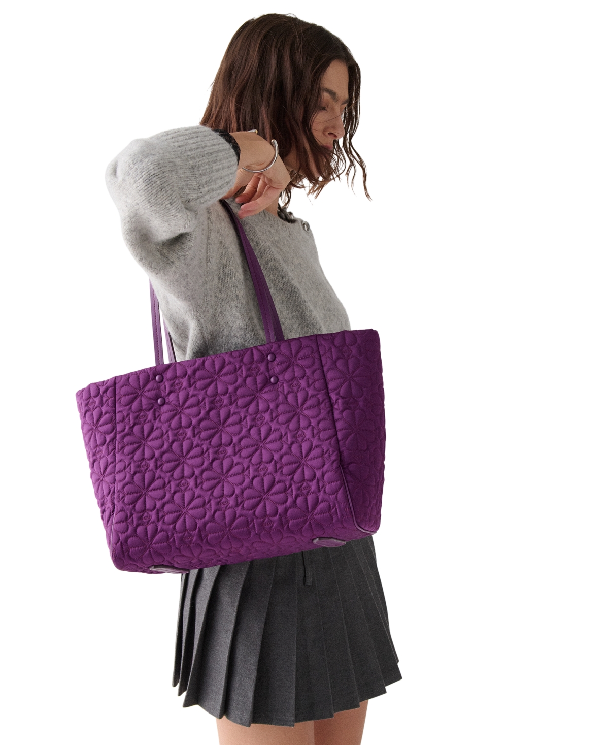 Kate Spade Tilly Medium Quilted Tote Bag In Purple