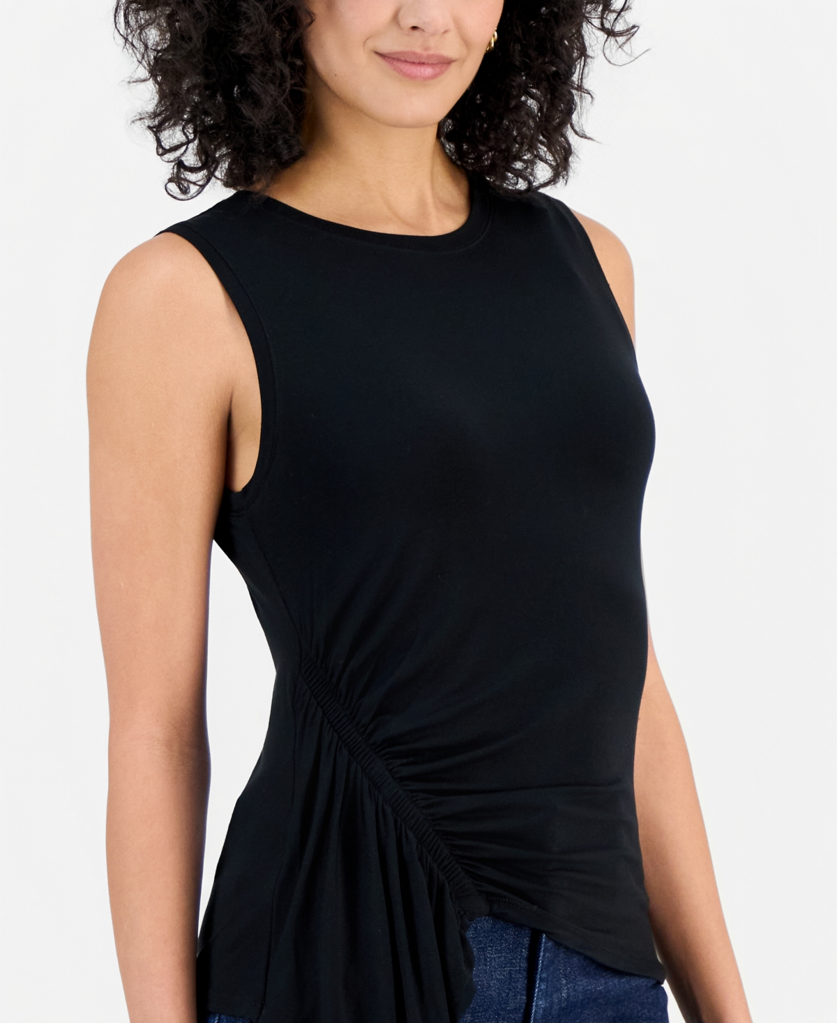 I.n.c. International Concepts Women's Luxe Layering Side-Ruffle Tank, Macy's Exclusive