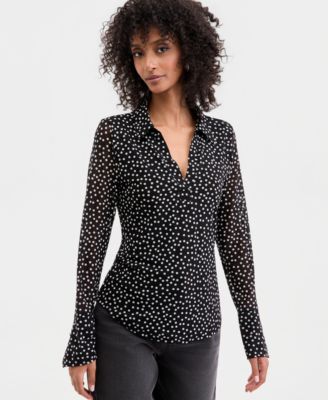Women's Print Johnny Collar, Macy's Exclusive