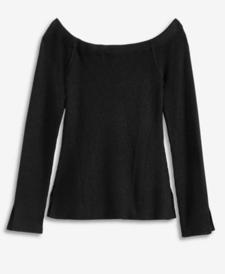 Women's Shimmer-Knit Wide-Neck Sweater, Macy's Exclusive