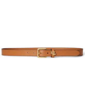 Lauren Ralph Lauren - Women's Logo-Keeper Leather Skinny Belt