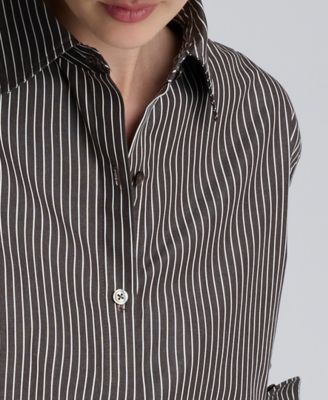 Women's Striped Button Top