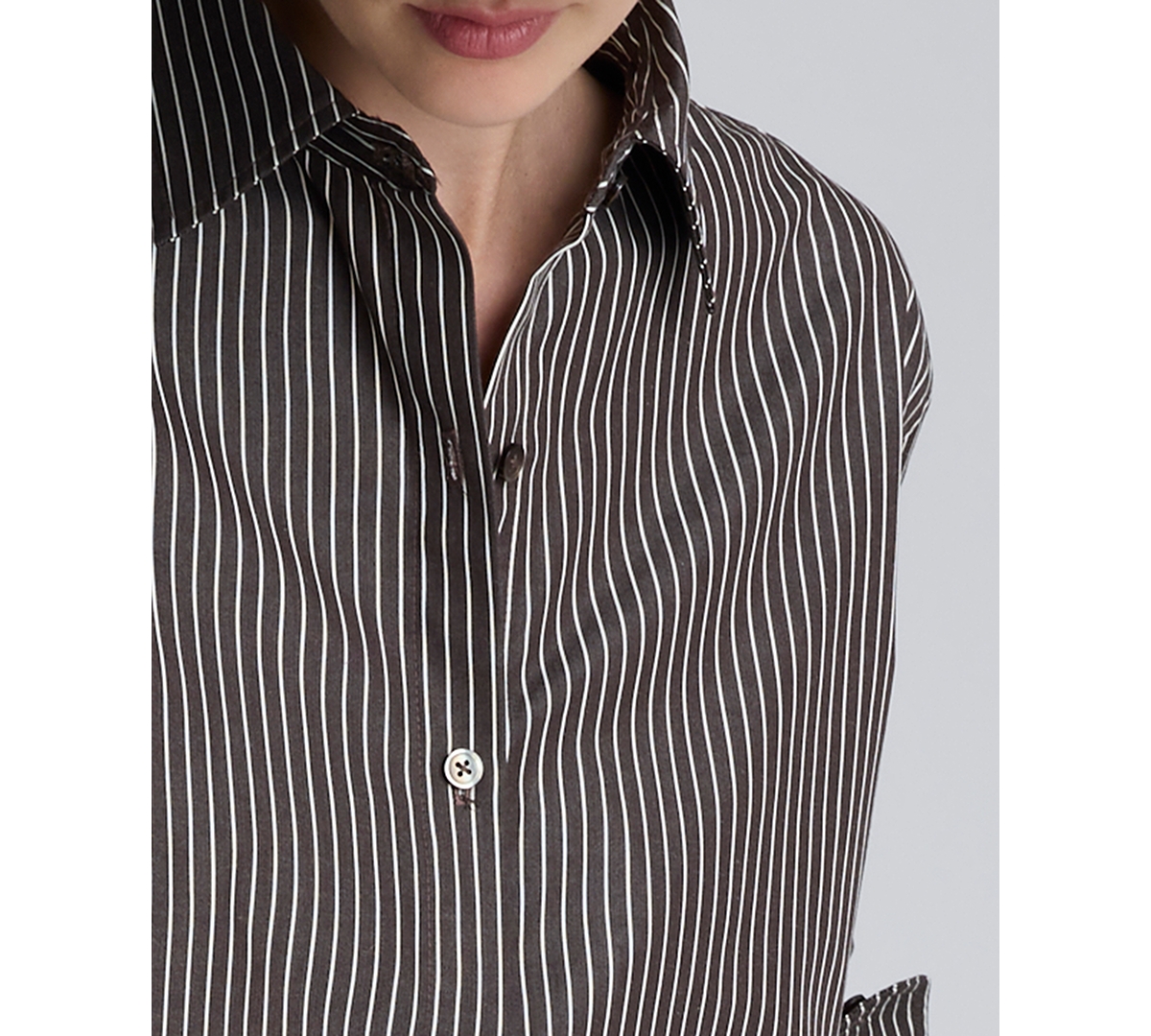 Kenneth Cole Women's Striped Button Top