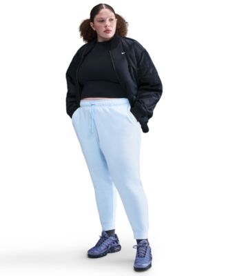 Plus Size Active Sportswear Club Mid-Rise Fleece Jogger Pants