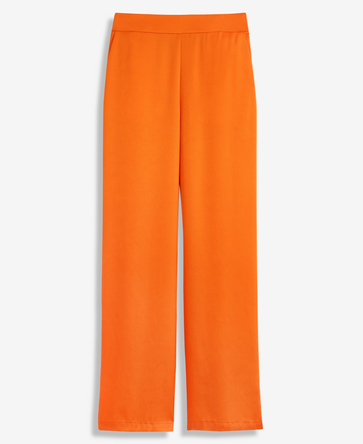 Inc International Concepts Women's High-rise Satin Palazzo Pants, Exclusively At Macy's In Orange