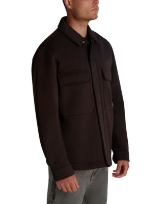 Men's Twill Collared Shirt Jacket