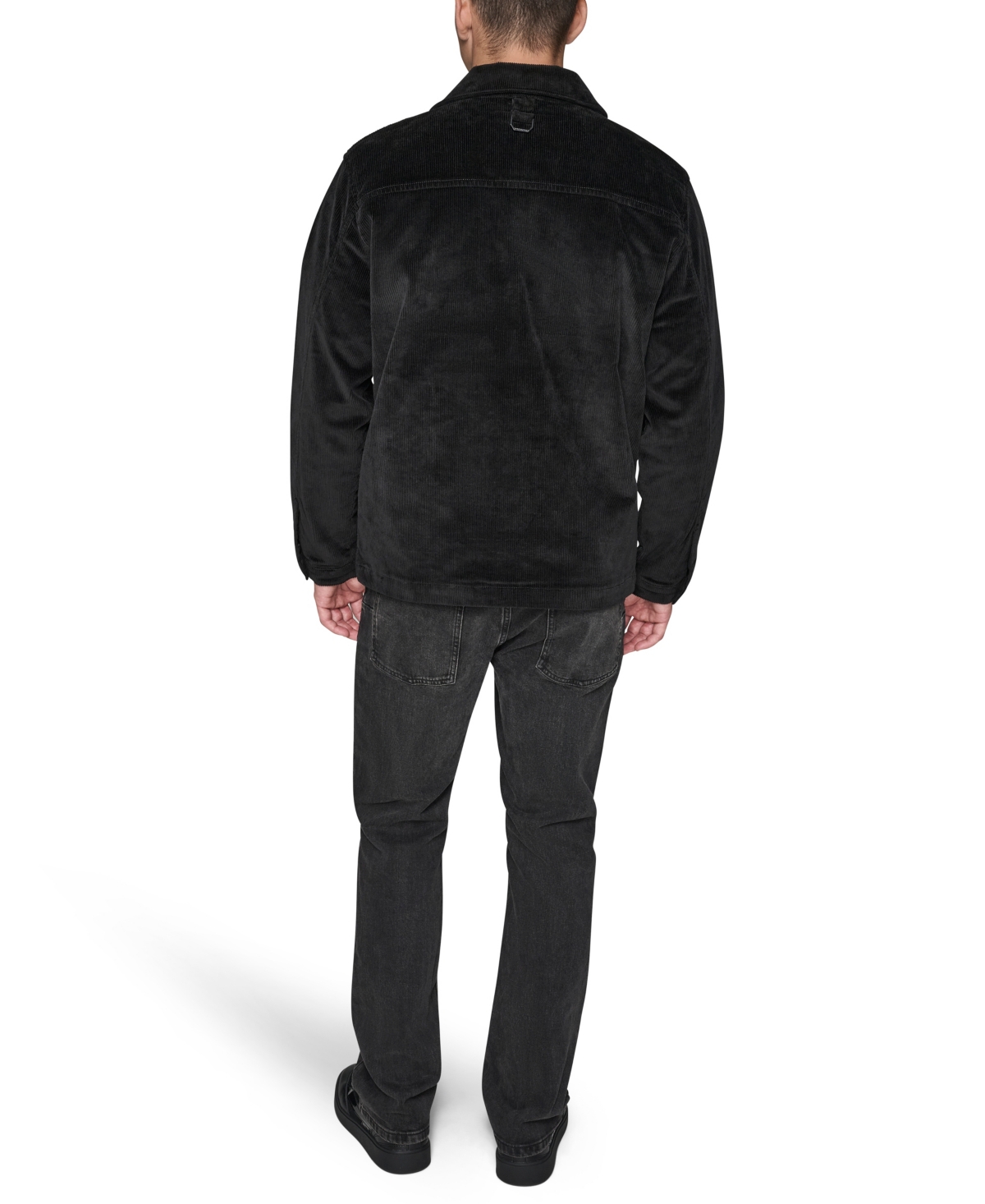 Karl Lagerfeld Paris Men's Corduroy Collared Shirt Jacket