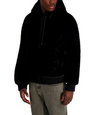 Men's Reversible Faux Fur Bomber Jacket