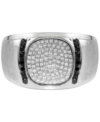 White and Black Diamond Ring (10-3/4 ct. t.w.) in Sterling Silver