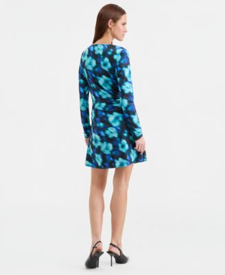 Women's Printed Cowlneck Minidress, Macy's Exclusive