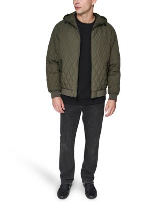 Men's Diamond Quilted Bomber Jacket