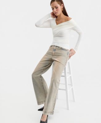 Women's Asymmetric Long-Sleeve Top, Macy's Exclusive