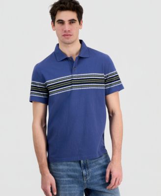 Men's Cotton Striped Short-Sleeve Polo Shirt, Macy's Exclusive