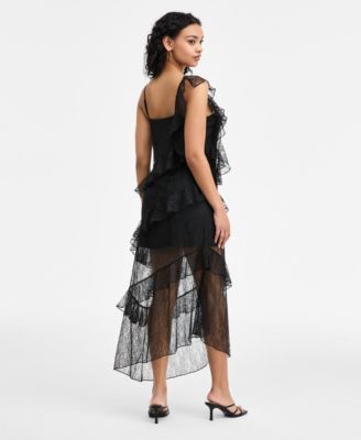 Women's V-Neck Ruffled Sleeveless Midi Dress, Macy's Exclusive