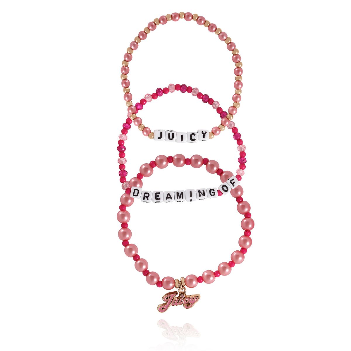 Juicy Couture Kids 드리밍 오브 주시 3피스 스트레치 비드 주얼리