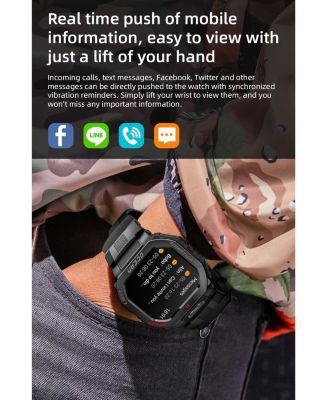 Waterproof Outdoor Adventure Smartwatch with 15 Day Battery - Black Color