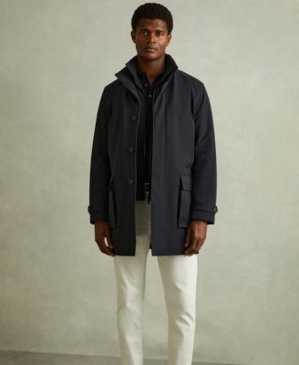 REISS - Men's Hybrid Removable Funnel Neck Overcoat