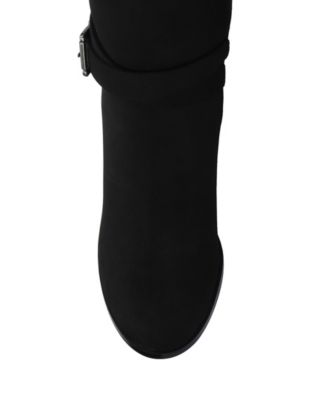 Journee Collection Women's Avalonn Buckle Knee High Dress Boots