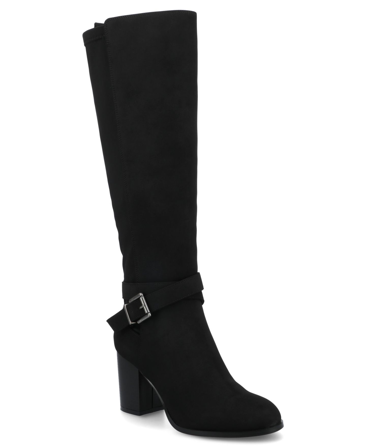 Женские ботинки Journee Collection Avalonn Block Heel Knee High Dress Boots, Regular, Wide Calf, & Extra Wide Calf, цвет: Чёрный — фото 1