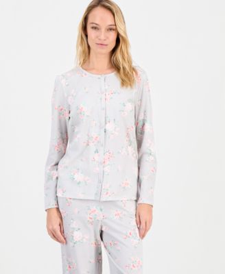 Women's Cotton Printed Button-Front Pajama Set, Exclusively at Macy's