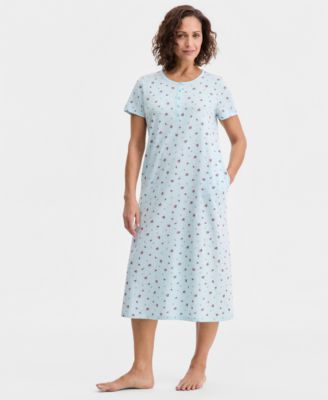 Women's Cotton Short-Sleeve Nightgown, Created for Macy's