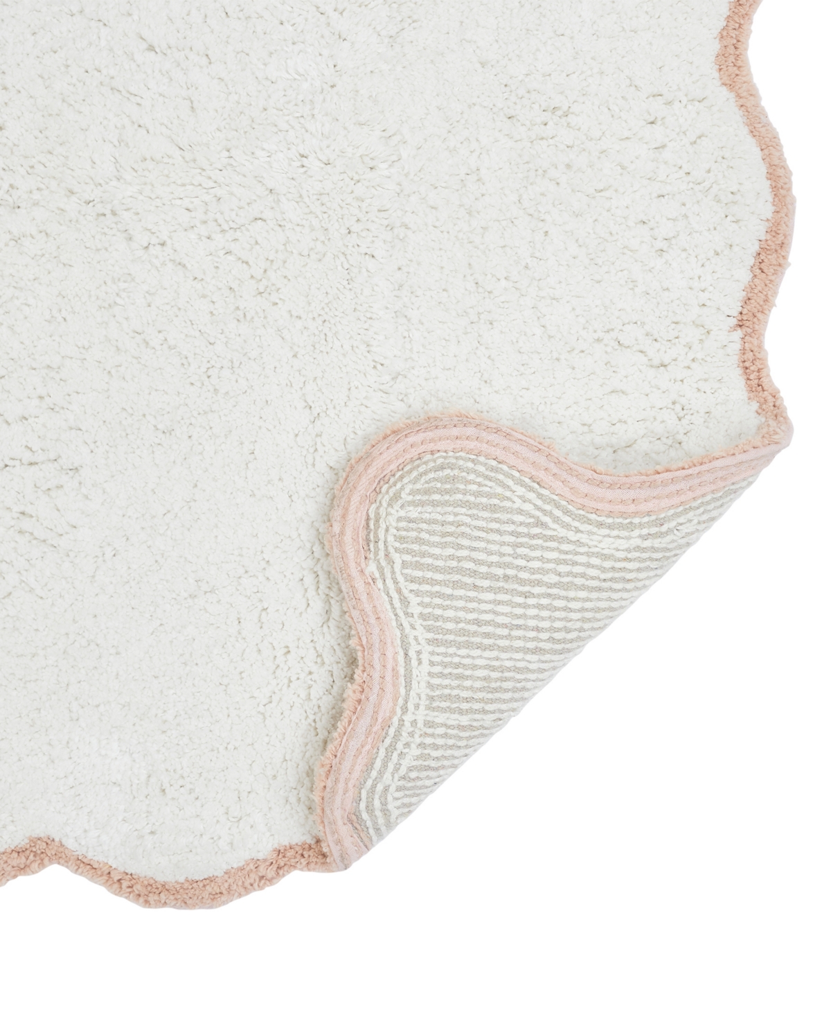 Vcny Home Scallop Cotton Bath Rug, 17" x 24"
