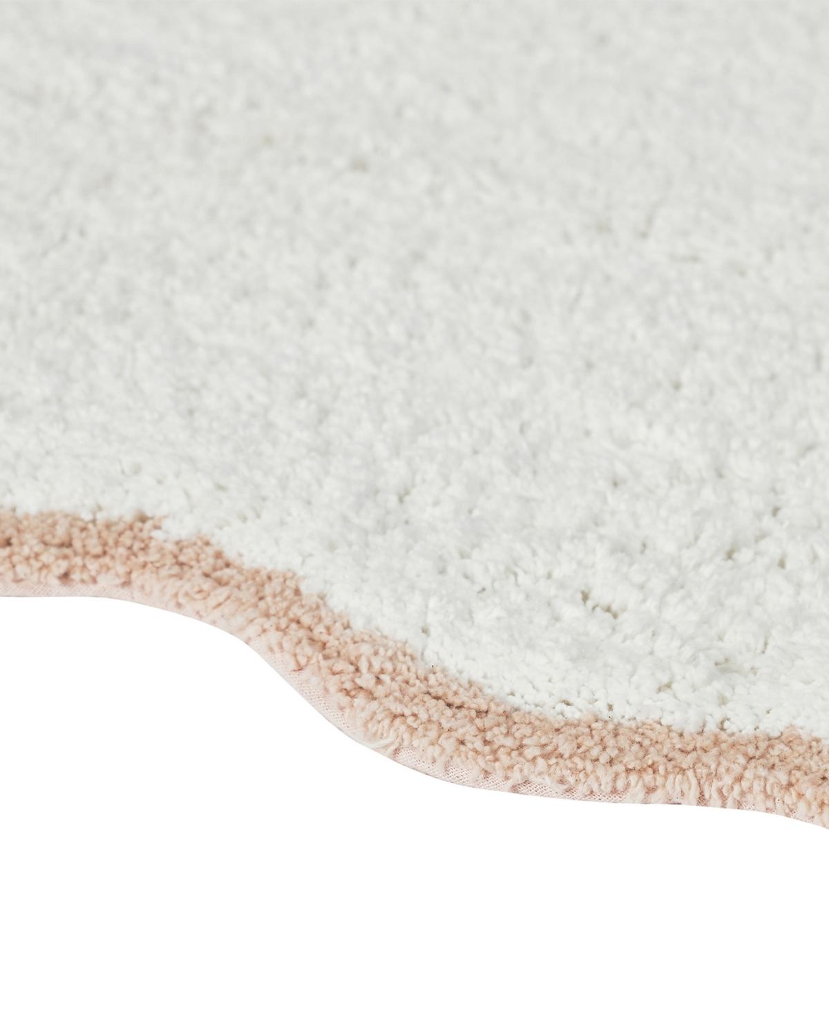 Vcny Home Scallop Cotton Bath Runner, 24" X 60" In White