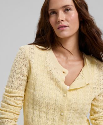 Women's Pointelle Cardigan, Macy's Exclusive