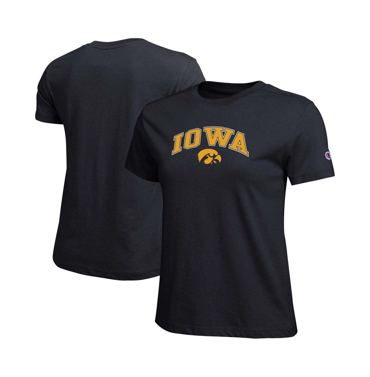 Женская футболка Champion Black Iowa Hawkeyes Arched Over Logo — фото 1