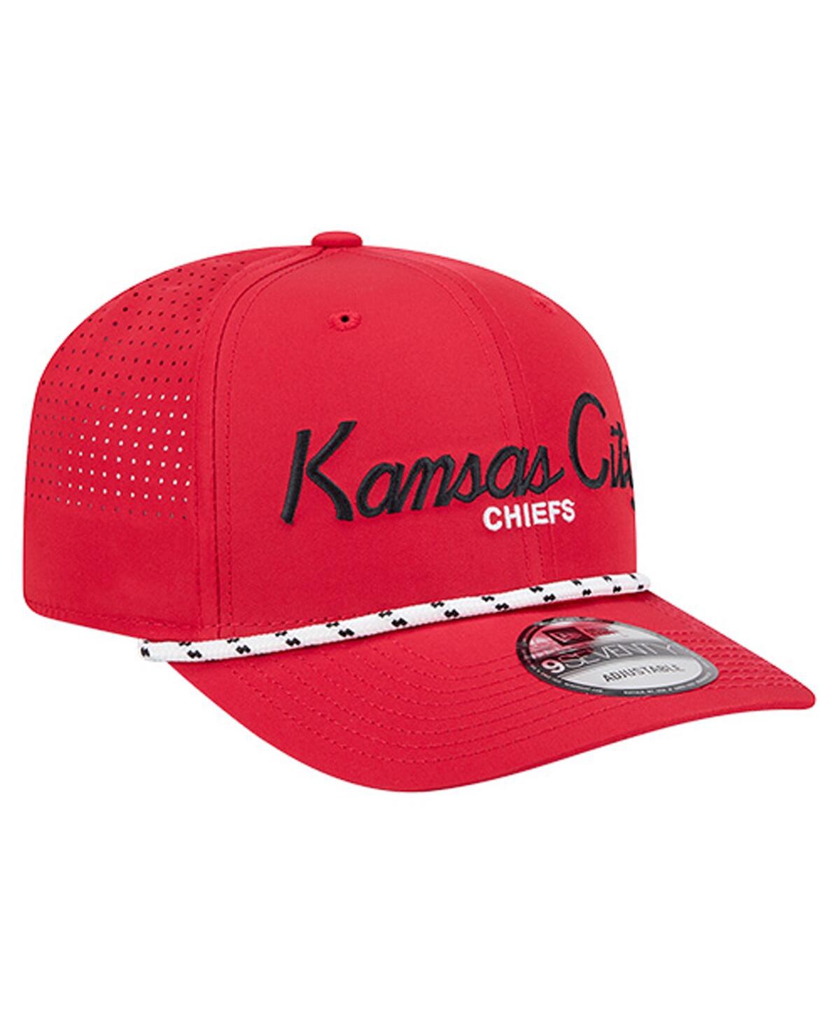 New Era Men's Red Kansas City Chiefs Script 9seventy Adjustable Hat In Red