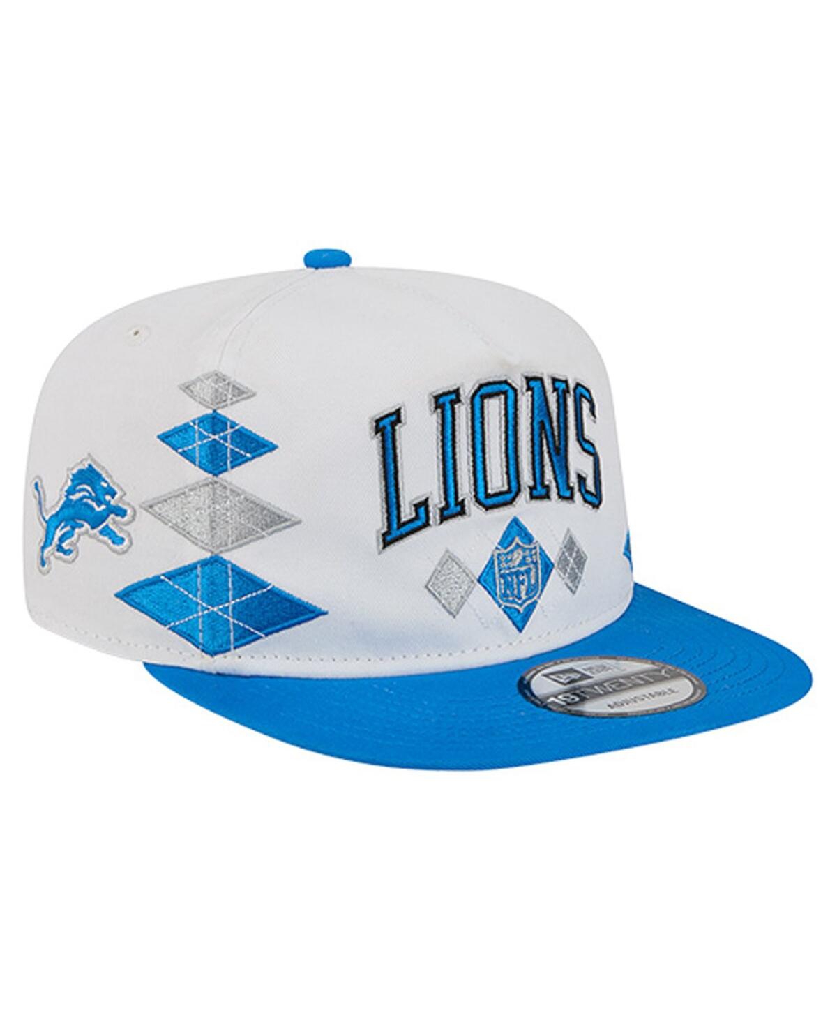 New Era Men's White Detroit Lions Argyle 19TWENTY Adjustable Hat
