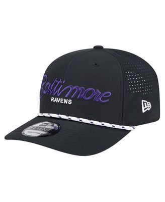 New Era - Men's Black Baltimore Ravens Script 9SEVENTY Adjustable Hat