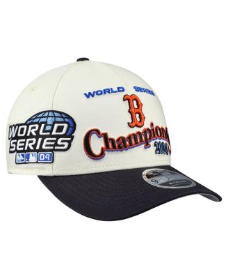 New Era - Men's Cream/Navy Boston Red Sox World Series 9FORTY M-Crown A-Frame Adjustable Hat