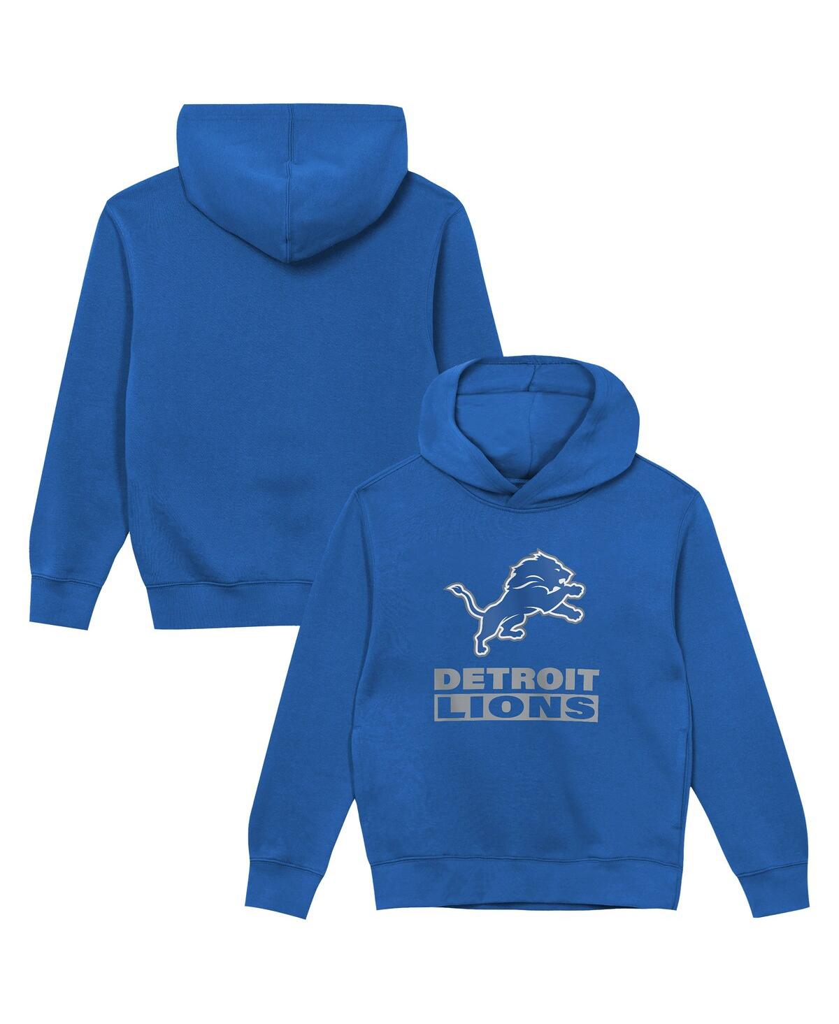 Outerstuff Toddler Blue Detroit Lions Back To Basics Hoodie In Blue