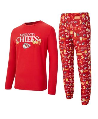 Concepts Sport - Men's Red Kansas City Chiefs Chestnut Long Sleeve Top and Pants Set