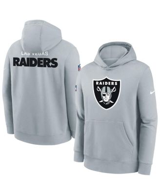 Nike - Big Boys and Girls Silver Las Vegas Raiders Sideline Club Fleece Hoodie