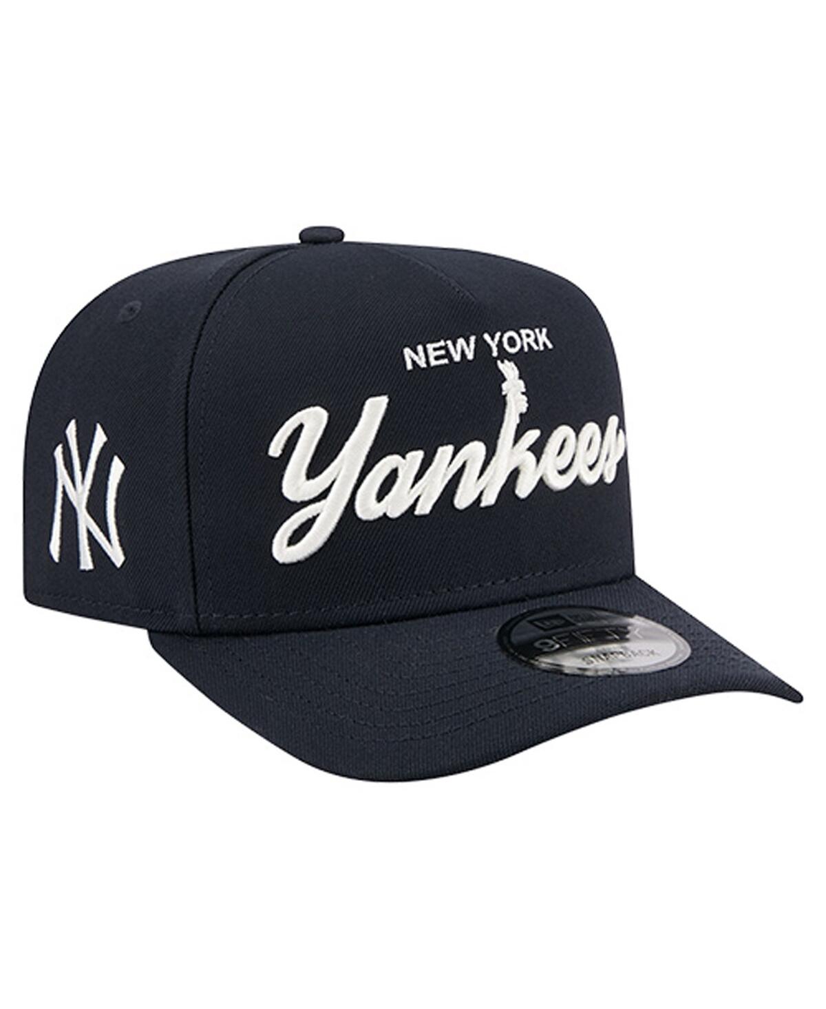 New Era Men's Navy New York Yankees Local Play A-Frame 9FIFTY Snapback Hat