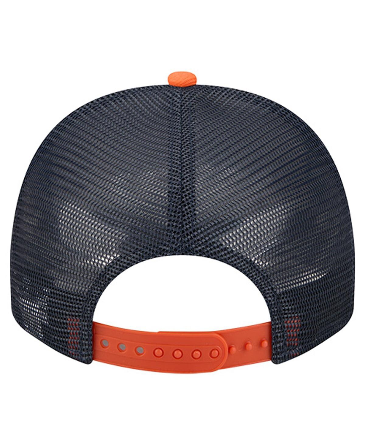 New Era Big Boys and Girls Cream/Navy Chicago Bears Banner 9FIFTY A-Frame Adjustable Trucker Hat