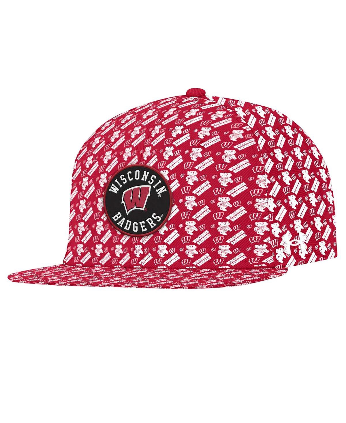 Under Armour Men's Red Wisconsin Badgers Gameday ArmourFuse Snapback Hat