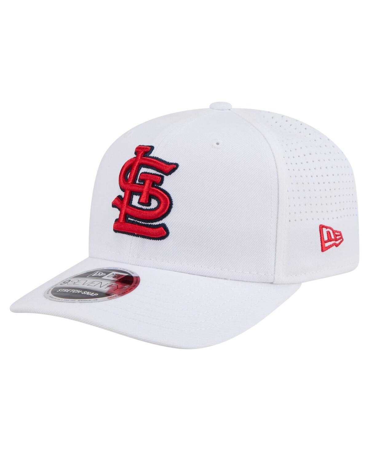 New Era Men's White St. Louis Cardinals Coolera 9seventy Adjustable Hat In White