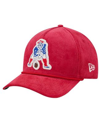 New Era - Men's Red New England Patriots Cord Corduroy 9FORTY A-Frame Adjustable Hat