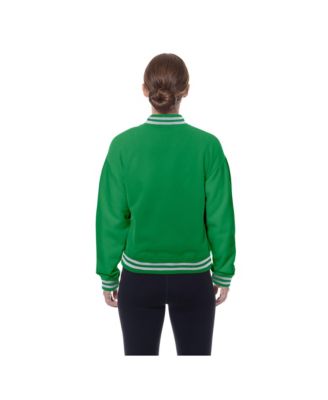 Women's Kelly Green Boston Celtics Throwback Full-Snap Jacket