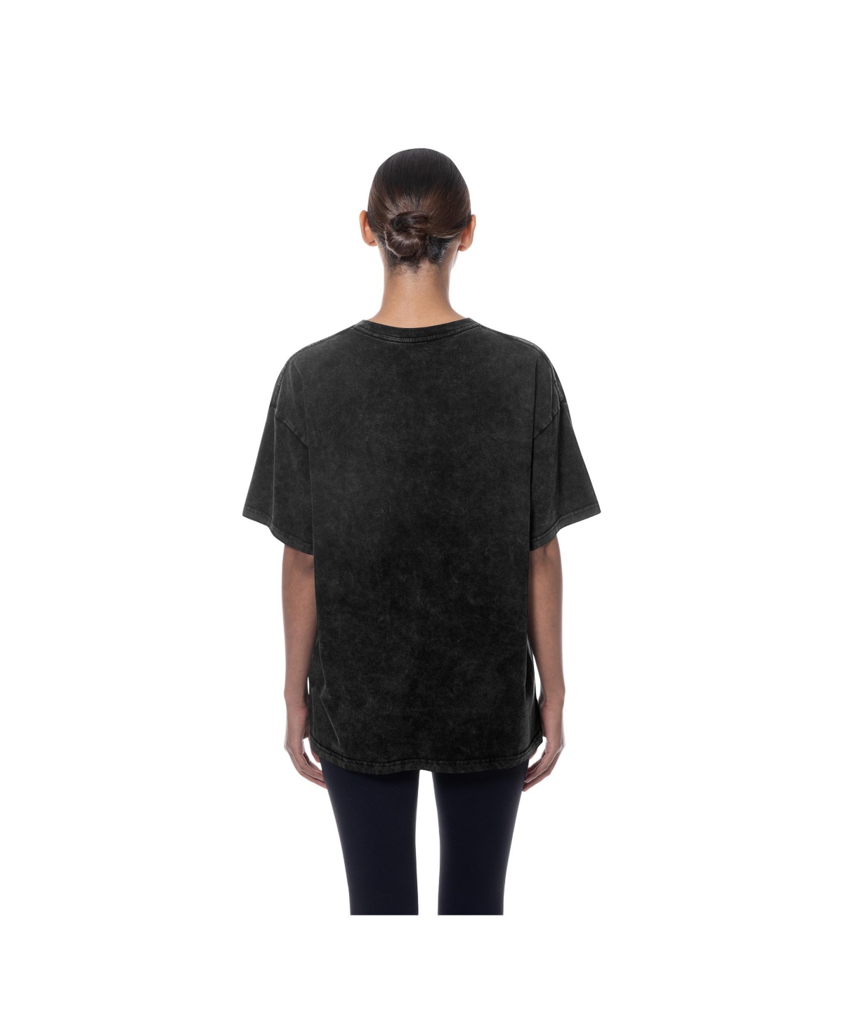 New Era Women's Black Golden State Warriors Throwback Mineral Wash Oversized T-Shirt