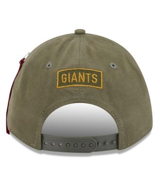 x Alpha Industries Men's Olive New York Giants A-Frame 9FORTY Adjustable Hat