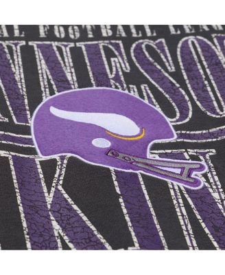 Men's Black Minnesota Vikings Downtown Crew Vintage Logo Sweatshirt