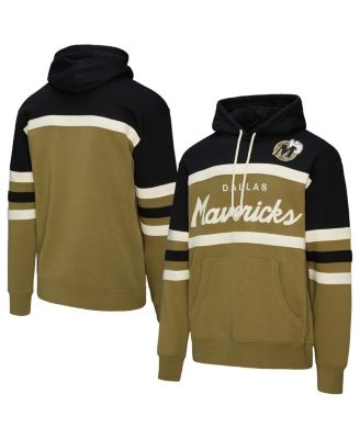 Mitchell & Ness - Men's Olive Dallas Mavericks Double Clutch Head Coach Hoodie