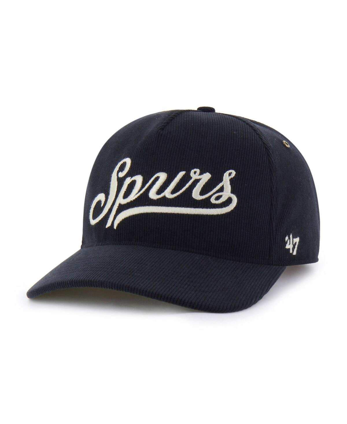 '47 Brand Men's Black San Antonio Spurs Golden Age Relaxed Corduroy Hitch Adjustable Hat