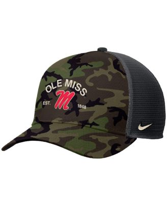 Nike - Men's Camo Ole Miss Rebels 2025 Military Appreciation Rise Adjustable Trucker Hat