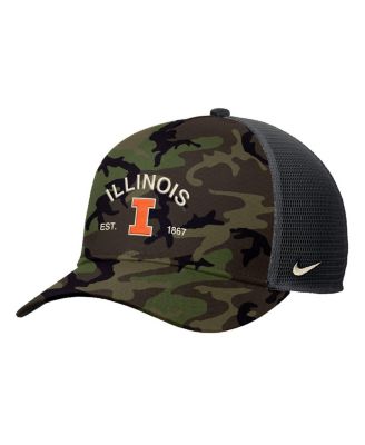 Men's Camo Illinois Fighting Illini 2025 Military Appreciation Rise Adjustable Trucker Hat