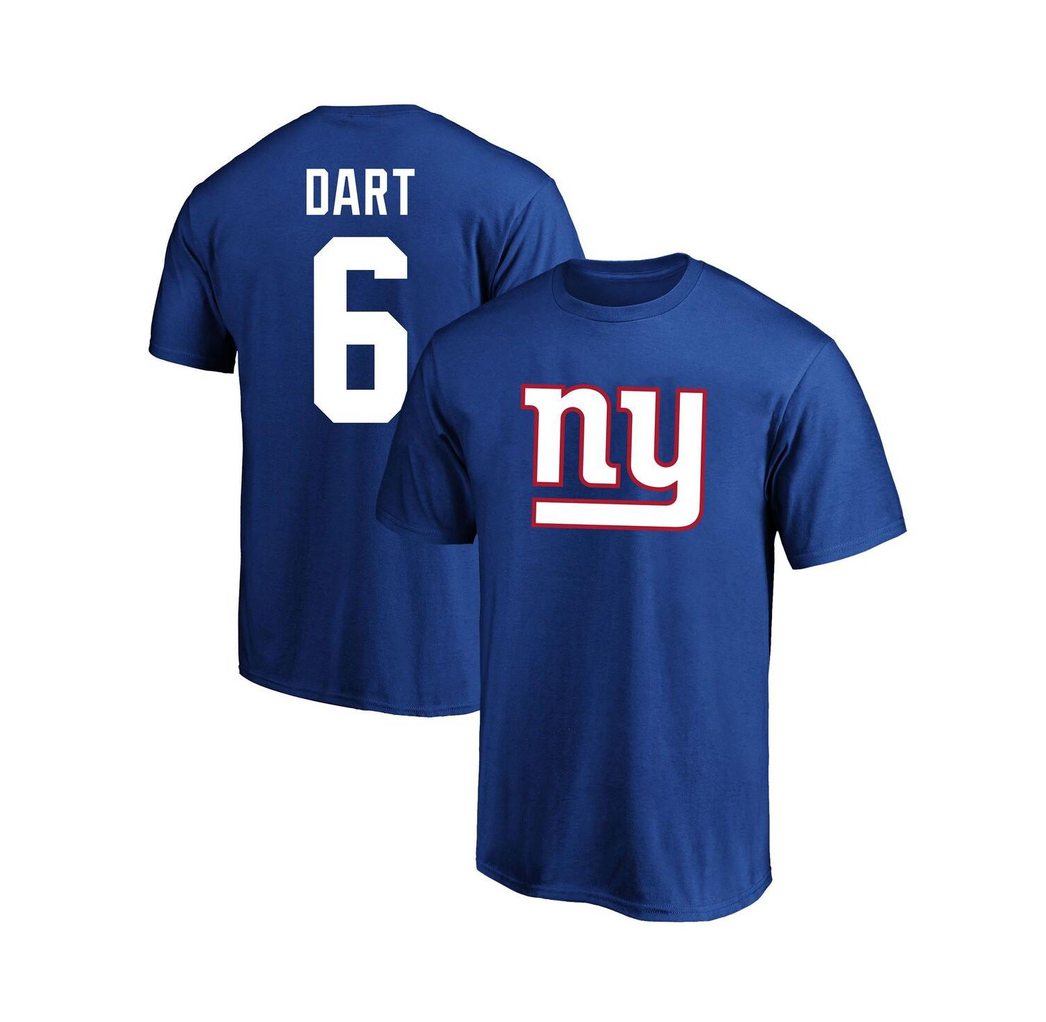 Men's Jaxson Dart Royal New York Giants Big & Tall Name & Number T-Shirt